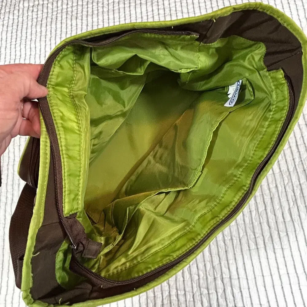 Graco Smart Organizer Diaper Bag with Pad Green Elephants 100% Polyester